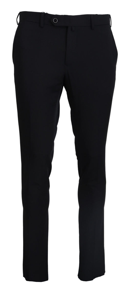 Domenico Tagliente Elegant Black Italian Dress Pants