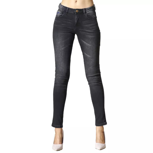 Yes Zee Schwarze Jeans aus Baumwolle für Damen