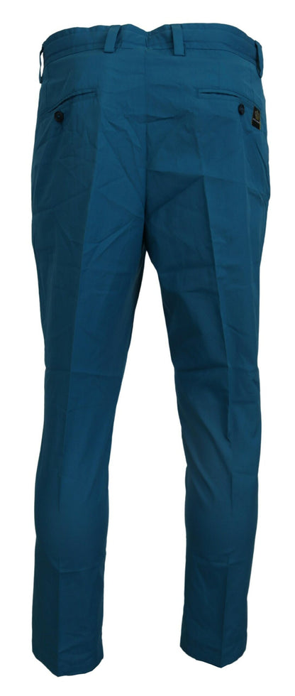 Pantaloni chino in cotone blu