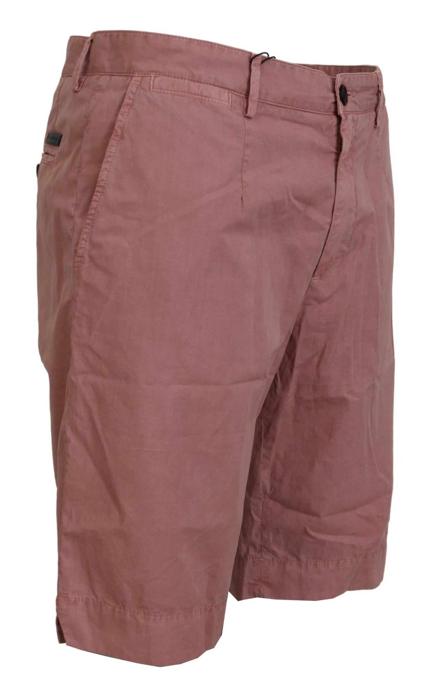 Pantaloncini da uomo casual in cotone chino rosa