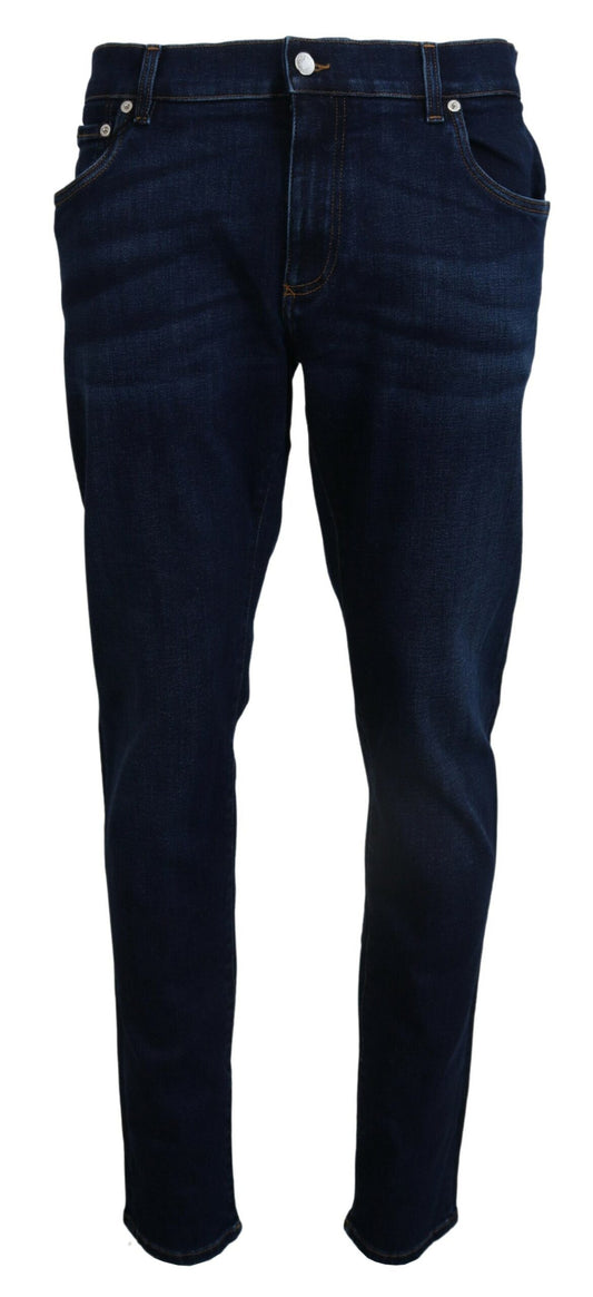 Dolce &amp; Gabbana Elegante Slim Fit Jeans in Dunkelblau