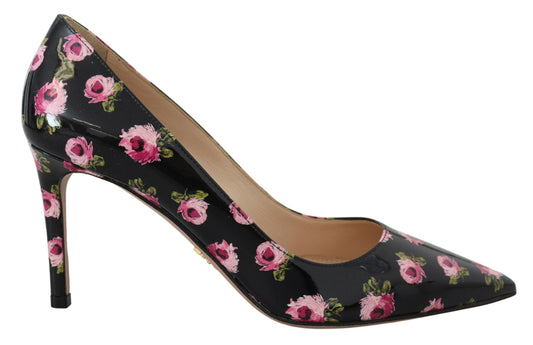 Prada Elegante Pumps aus Leder mit Blumendruck