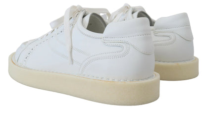 Dolce &amp; Gabbana Elegante weiße Low-Top-Oxford-Sneaker