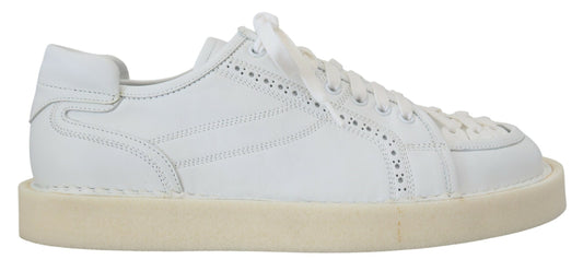 Dolce &amp; Gabbana Elegante weiße Low-Top-Oxford-Sneaker