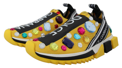 Dolce &amp; Gabbana – Exquisite Sneakers aus Technostoff in Gelb