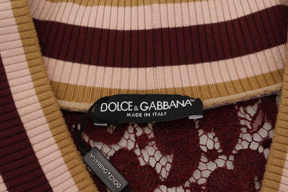 Dolce &amp; Gabbana Mehrfarbiger Pullover mit V-Ausschnitt