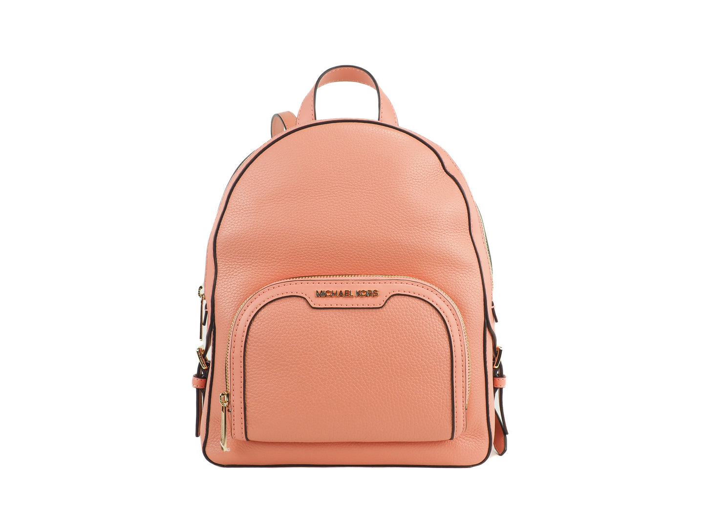 Michael Kors Jaycee Medium Sherbert Rucksack mit Reißverschlusstasche aus genarbtem Leder