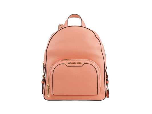 Michael Kors Jaycee Medium Sherbert Rucksack mit Reißverschlusstasche aus genarbtem Leder