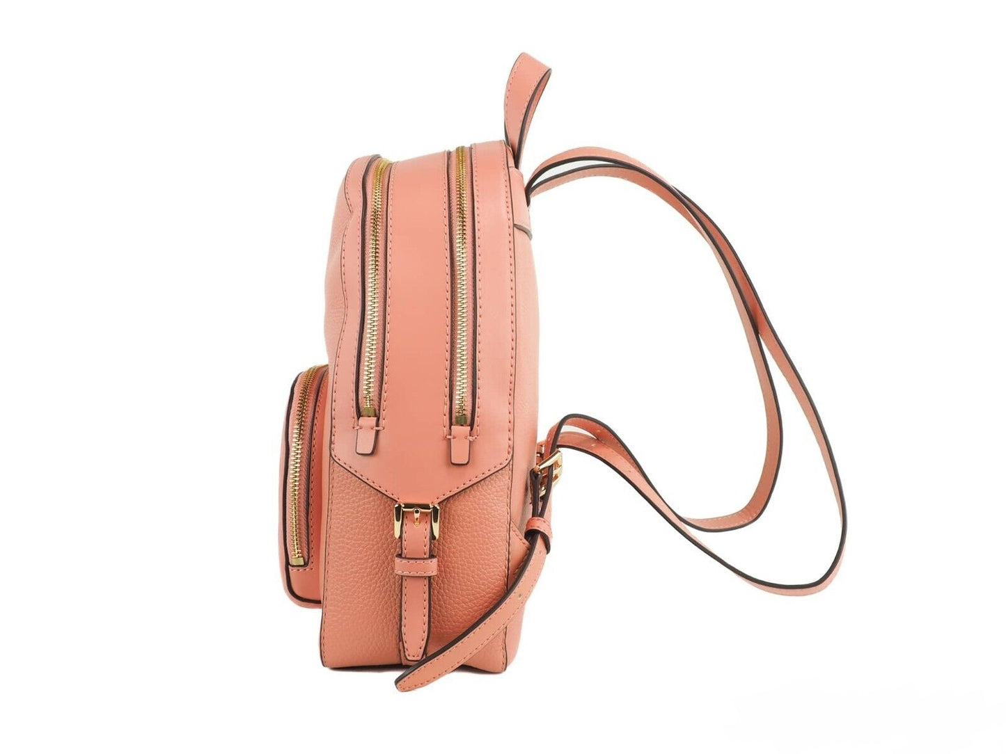 Michael Kors Jaycee Medium Sherbert Rucksack mit Reißverschlusstasche aus genarbtem Leder