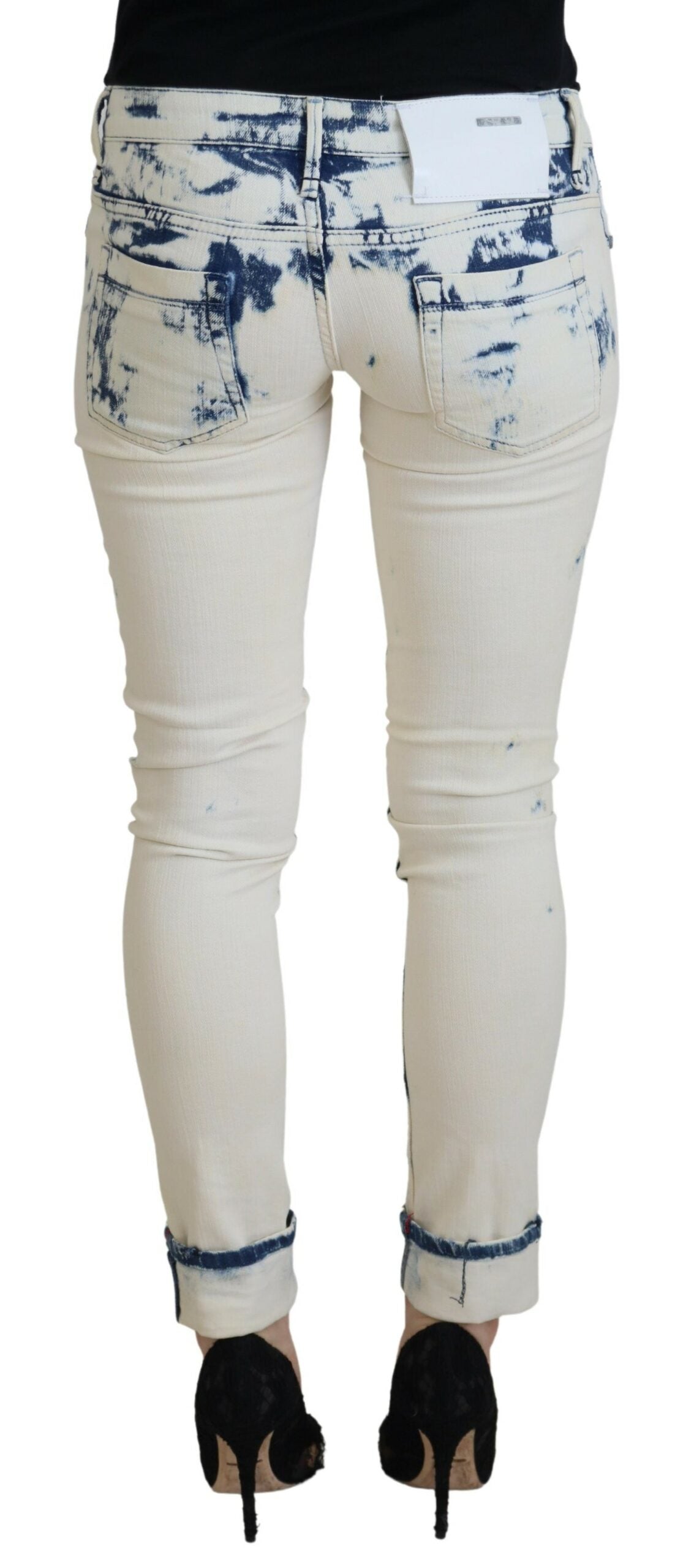 Acht Chic – Zerrissene Skinny-Jeans mit niedriger Taille