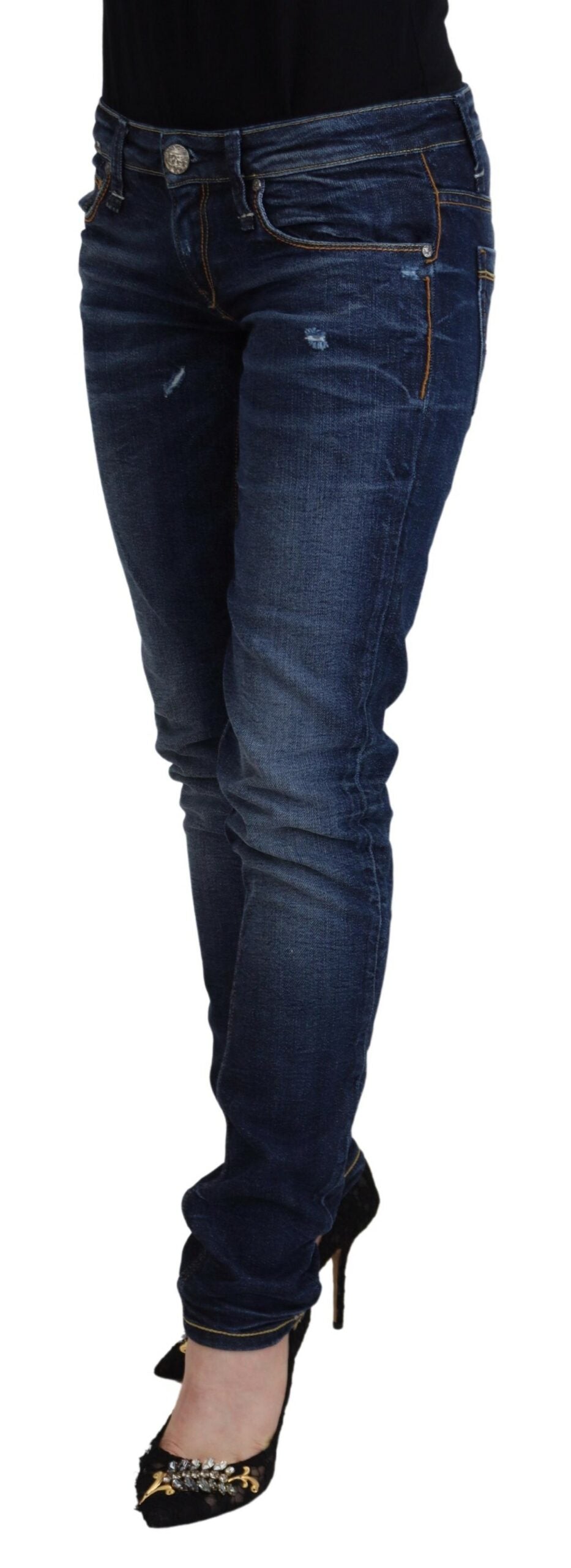 Schicke Low Waist Designer-Skinny-Jeans