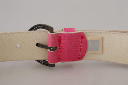 John Galliano Elegant Pink Leather Fashion Belt