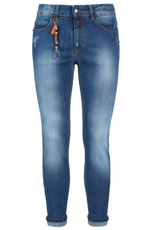 Yes Zee Slim-Fit-Jeans aus blauer Baumwolle für Herren