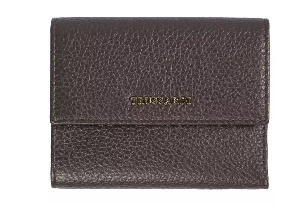 Trussardi Damen Geldbörse aus braunem Leder