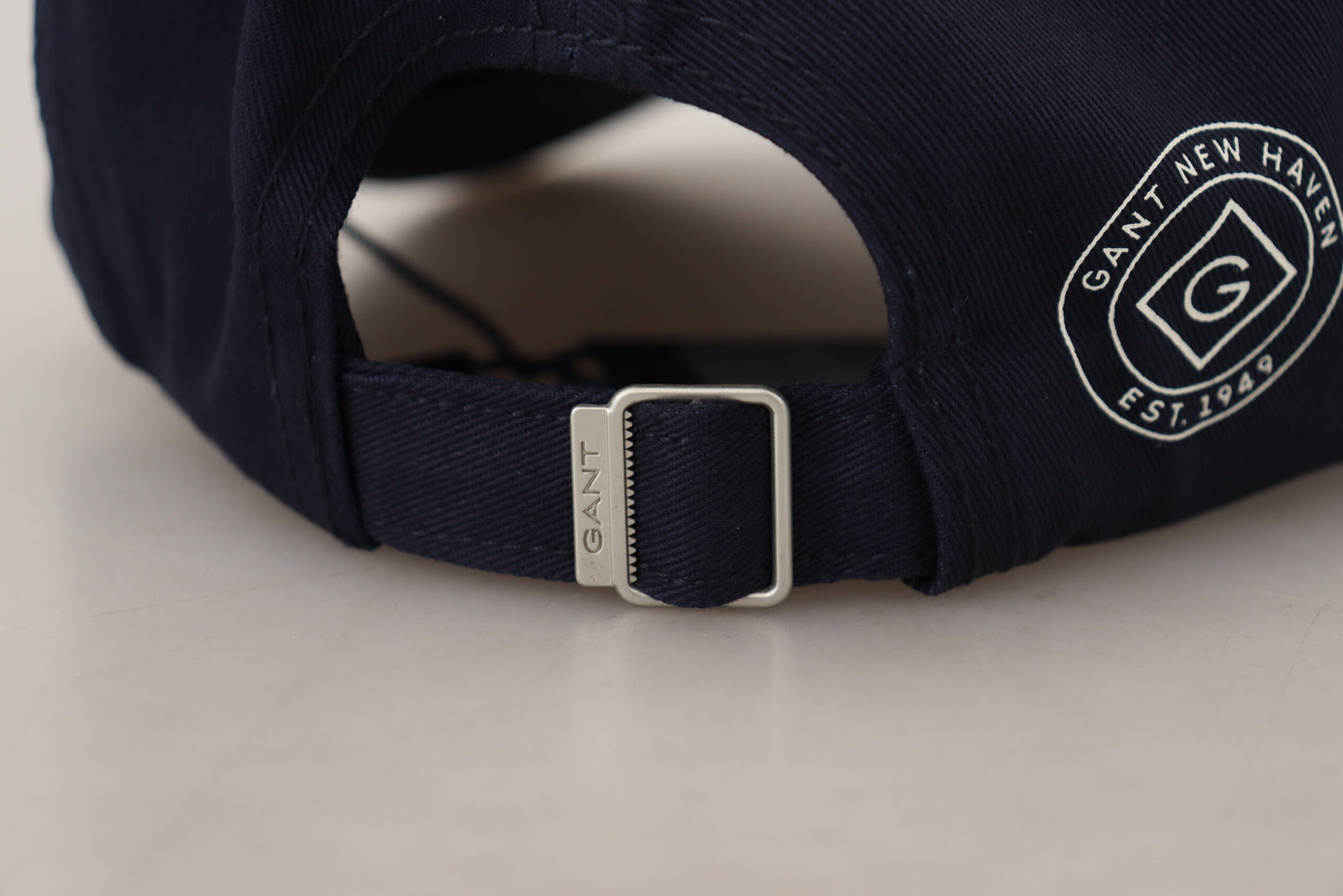 Cappello casual con berretto da baseball con stampa logo in cotone blu