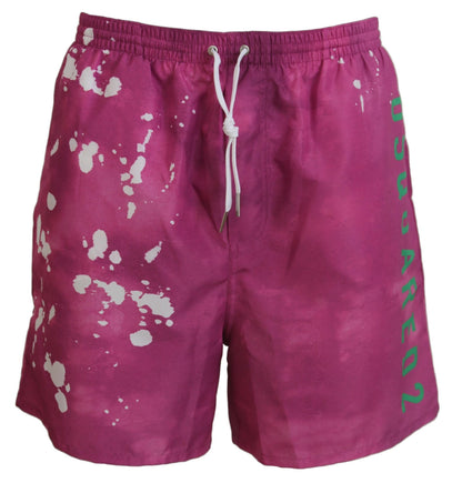 Dsquared² – Badeshorts mit Batikmuster, Rosa