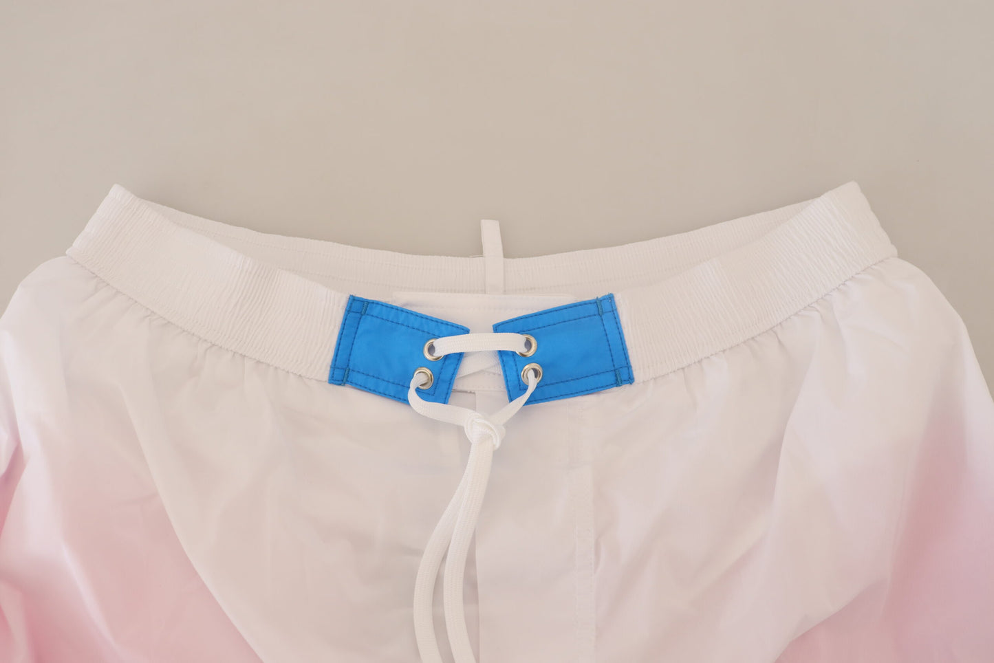 Dsquared² Chic White & Pink Print Swim Shorts