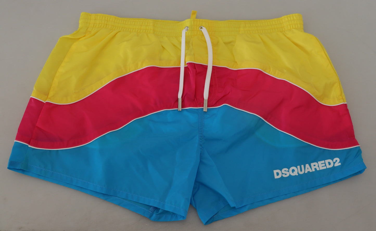 Costumi da bagno da uomo con stampa logo multicolore