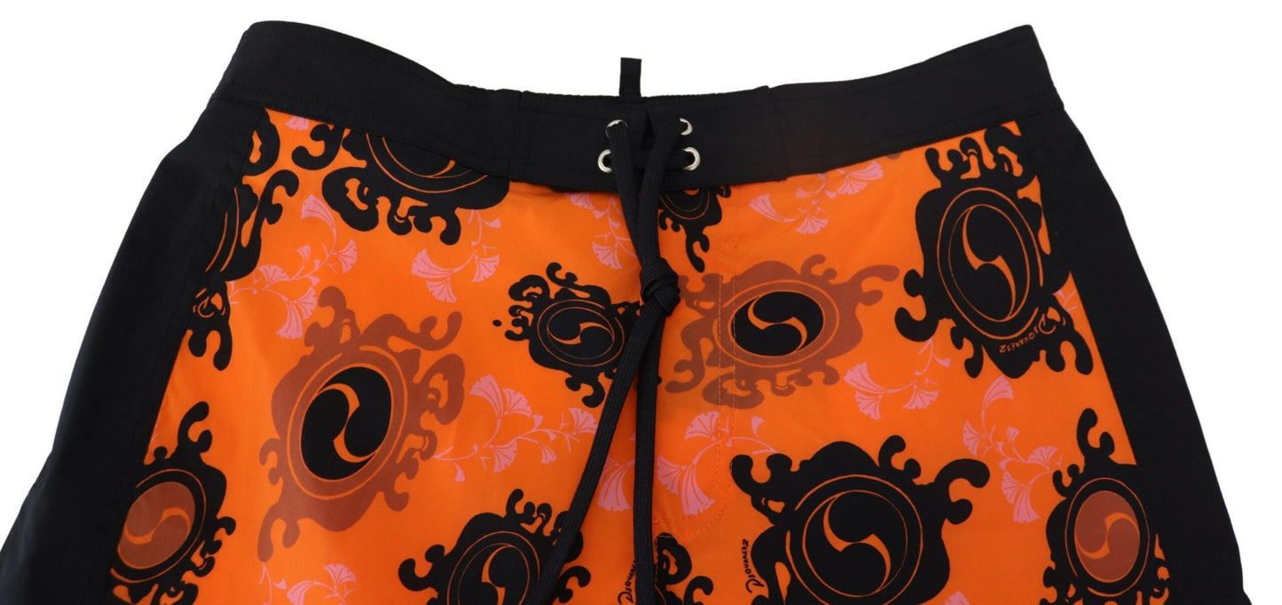 Dsquared² Schicke orange Badeshorts Boxer für Herren