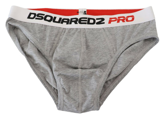 Slip PRO da uomo in cotone elasticizzato con logo grigio