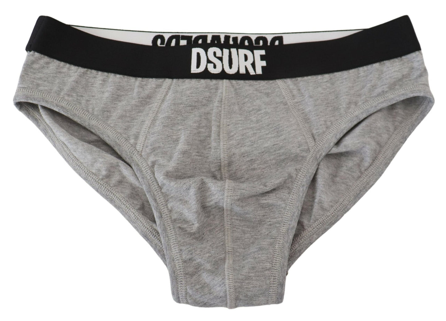 Biancheria intima da uomo in cotone elasticizzato con logo DSURF grigio