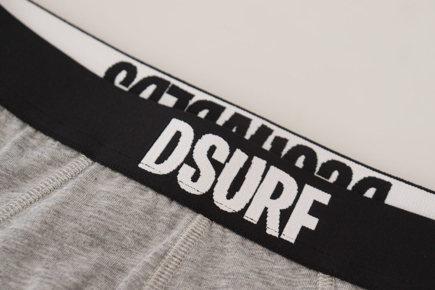 Biancheria intima da uomo in cotone elasticizzato con logo DSURF grigio