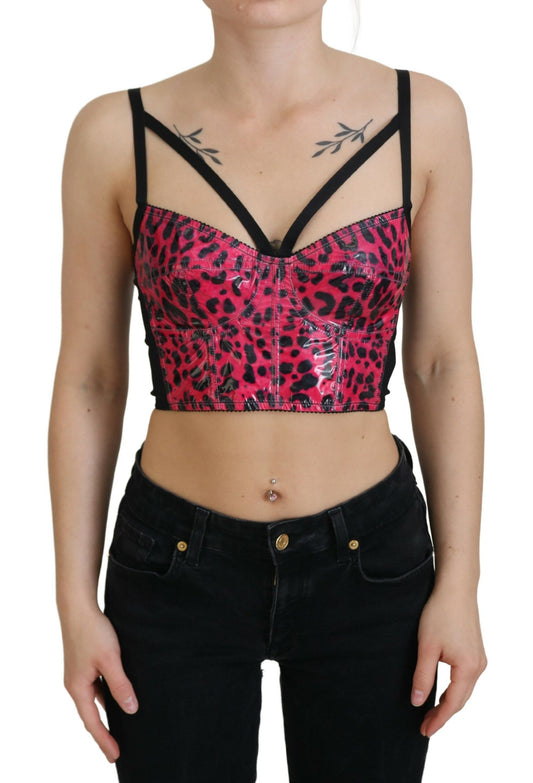 Dolce &amp; Gabbana Bustier-Korsett-Oberteil mit Leopardenmuster