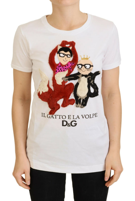 Dolce &amp; Gabbana – Designer-T-Shirt aus Baumwolle mit ikonischen Drucken