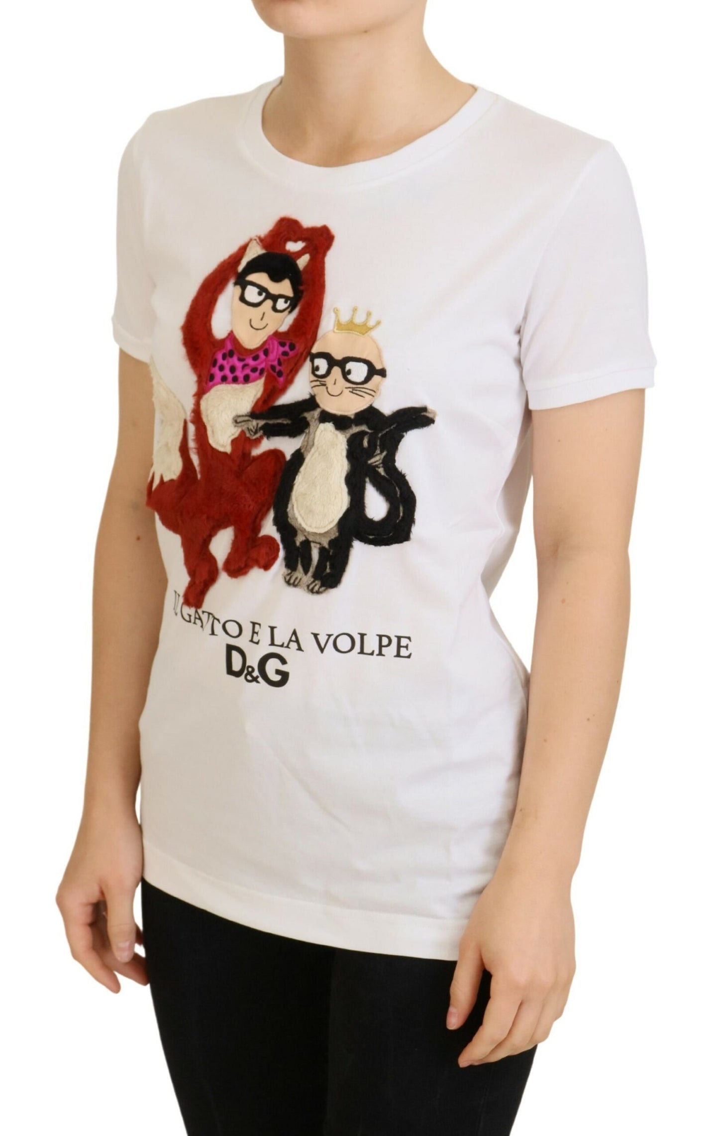 Dolce &amp; Gabbana – Designer-T-Shirt aus Baumwolle mit ikonischen Drucken