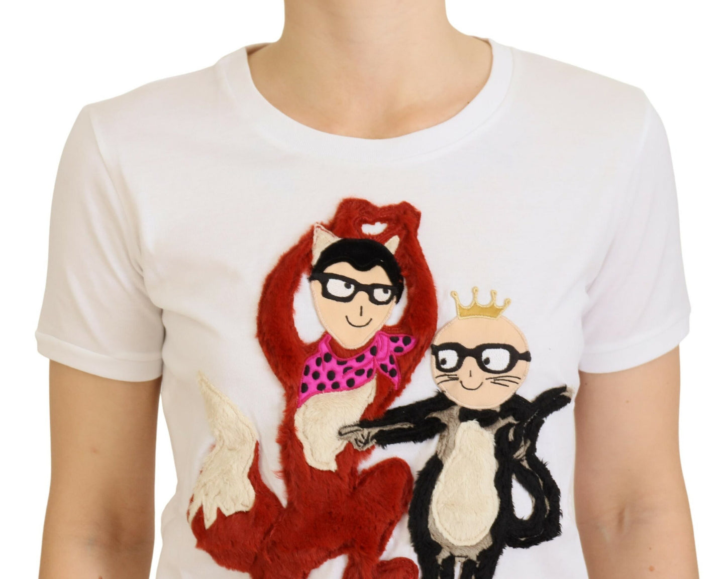 Dolce &amp; Gabbana – Designer-T-Shirt aus Baumwolle mit ikonischen Drucken