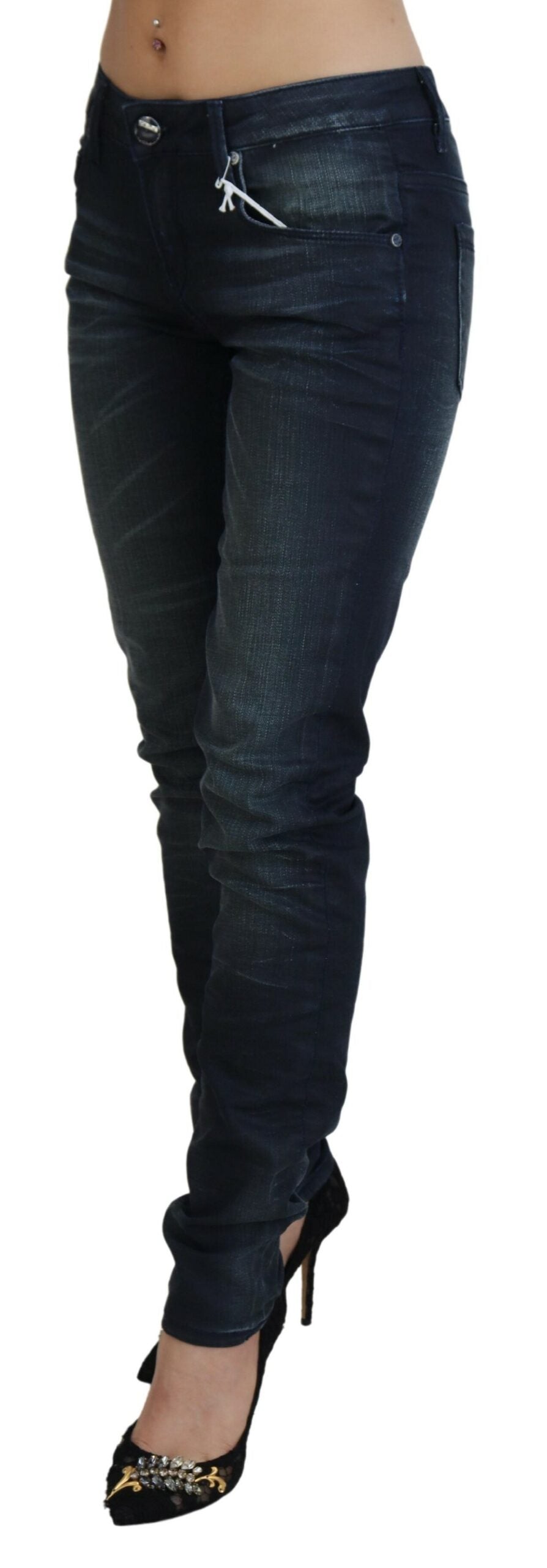 Acht Chic Jeans mit niedriger Taille und schmaler Passform