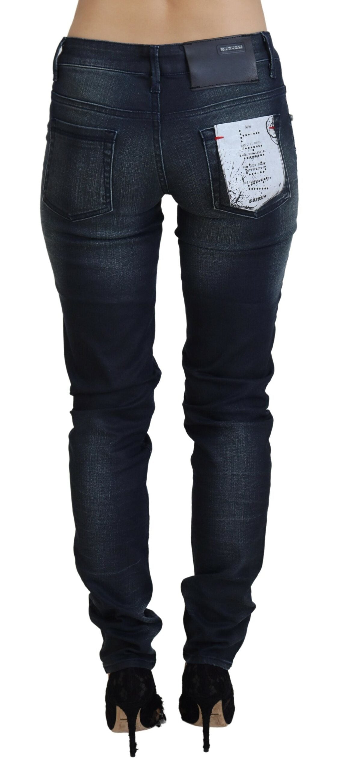 Acht Chic Jeans mit niedriger Taille und schmaler Passform