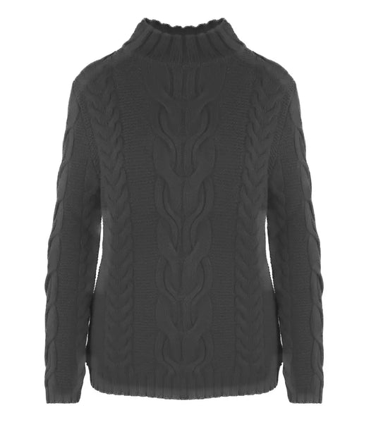 Malo Chic Rollkragenpullover aus geflochtener Wolle und Kaschmir