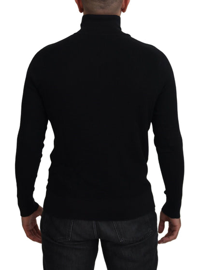 Dolce &amp; Gabbana Eleganter Pullover aus Seidenmischung in Schwarz