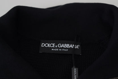 Dolce &amp; Gabbana Eleganter Pullover aus Seidenmischung in Schwarz