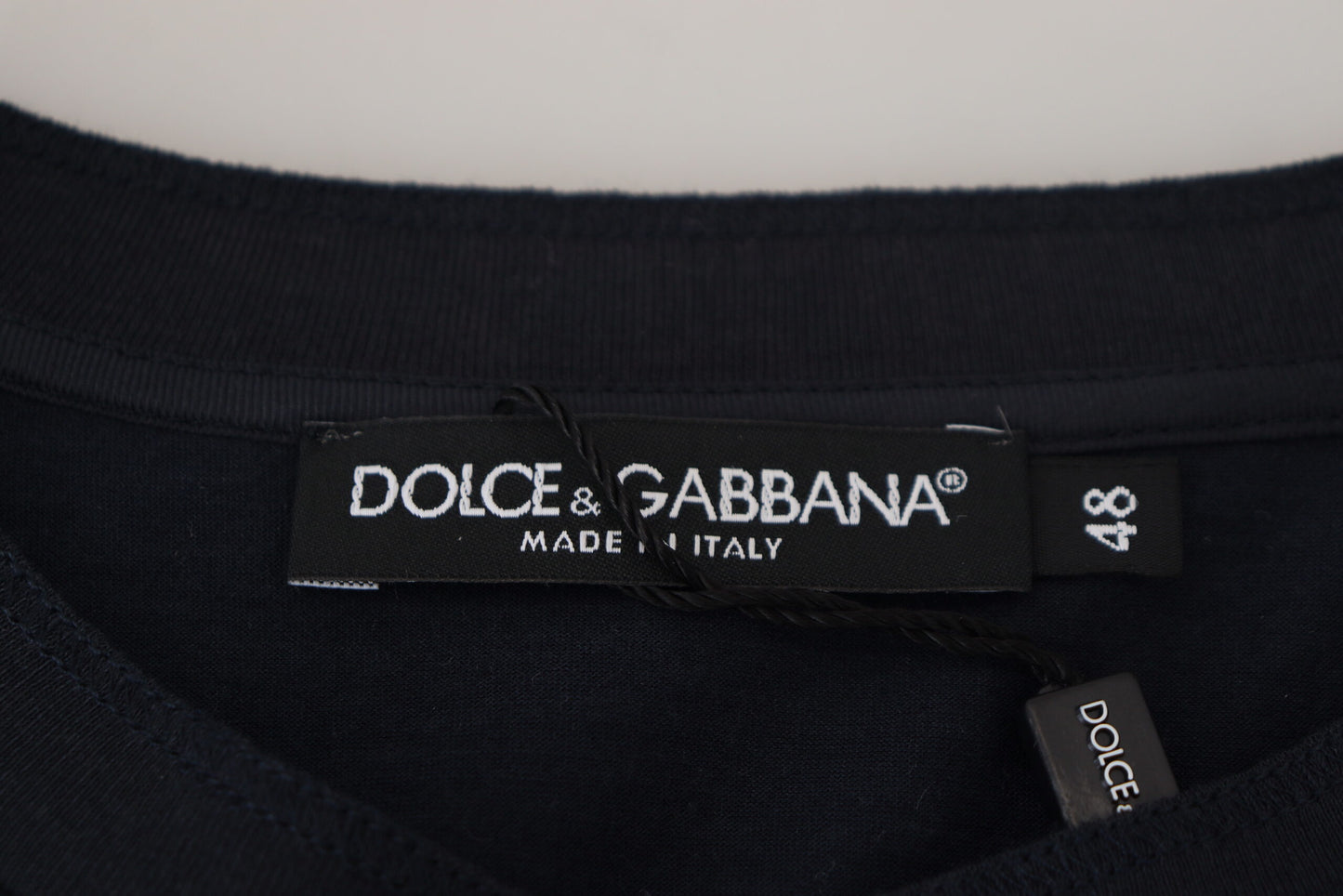 Dolce &amp; Gabbana Eleganter blauer Pullover aus Baumwoll-Seidenmischung