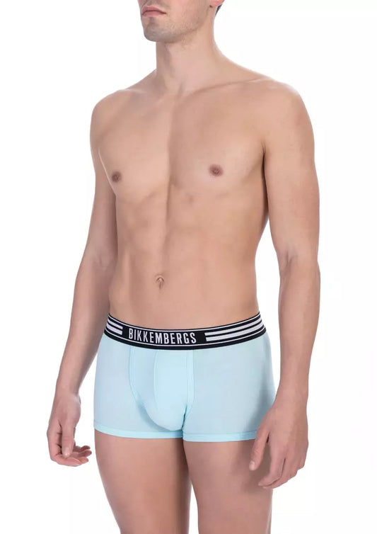 Bikkembergs – Trunk Pack aus hellblauer Baumwolle für Herren