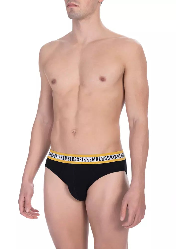 Bikkembergs Herren Slip aus schwarzer Baumwolle