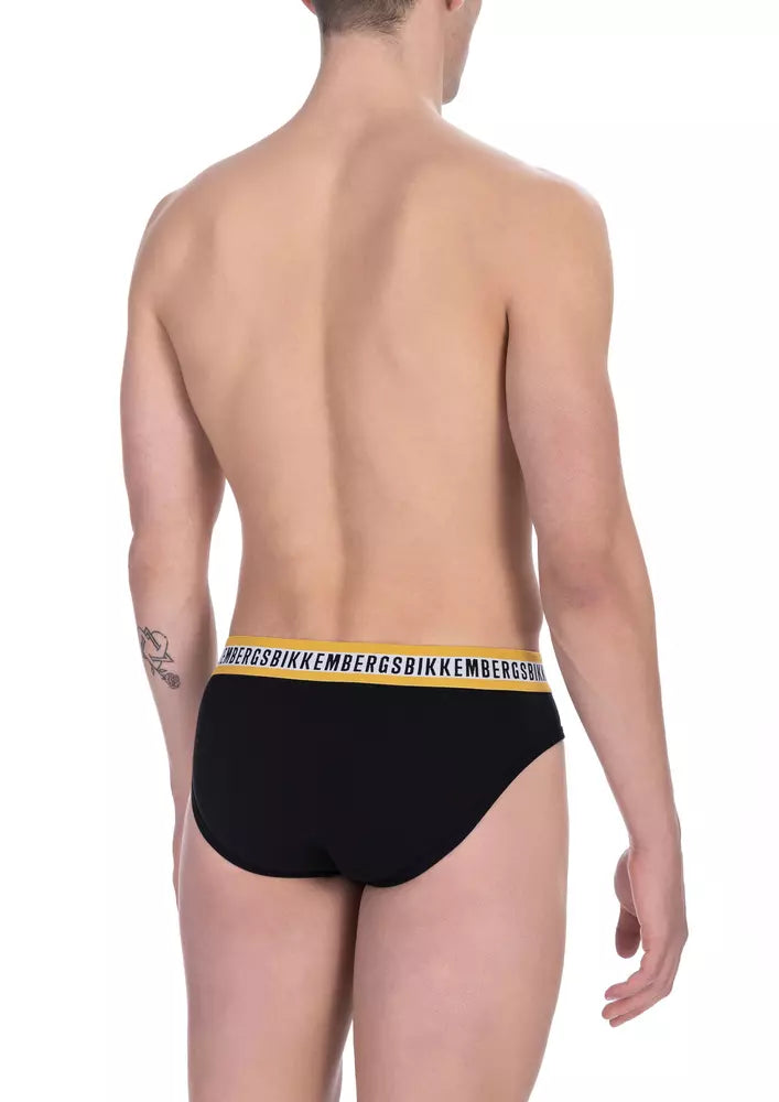 Bikkembergs Herren Slip aus schwarzer Baumwolle