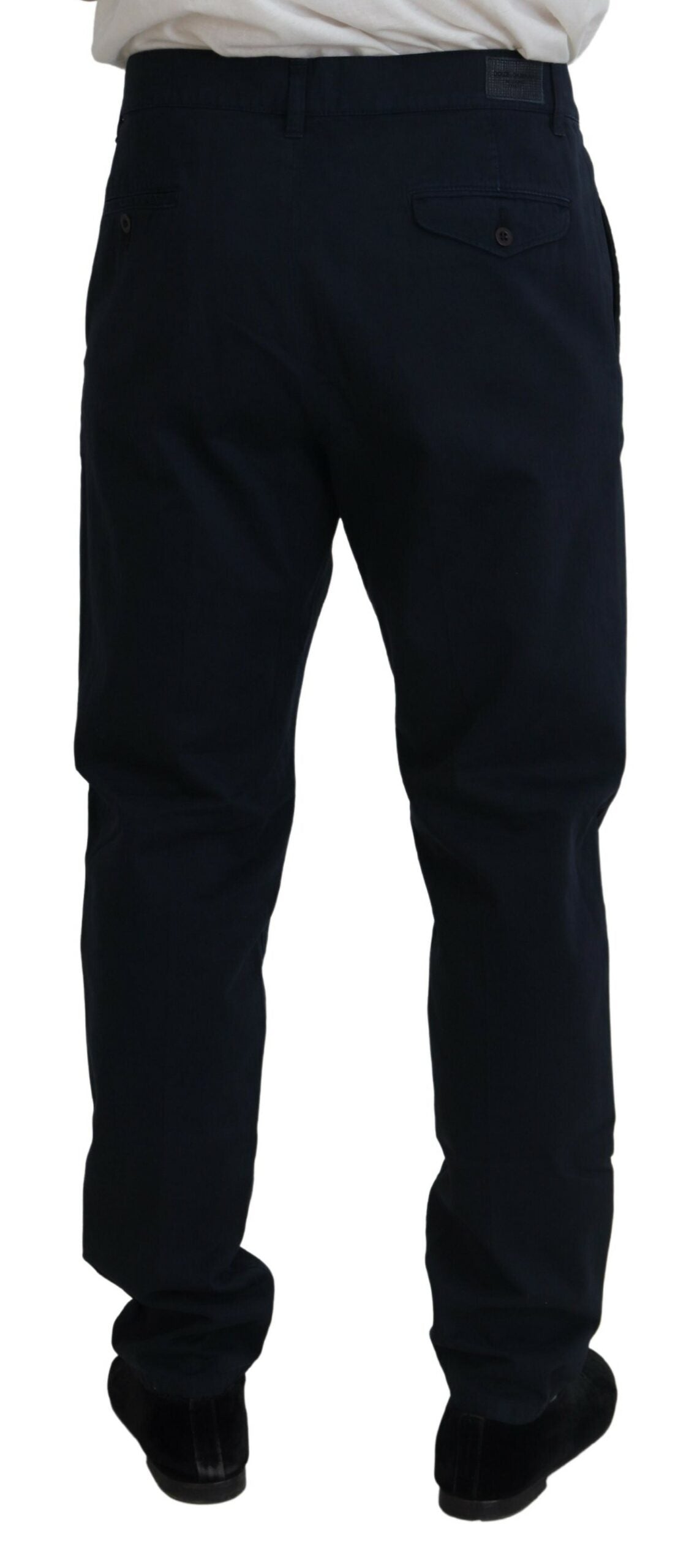 Pantaloni da uomo formali in cotone blu