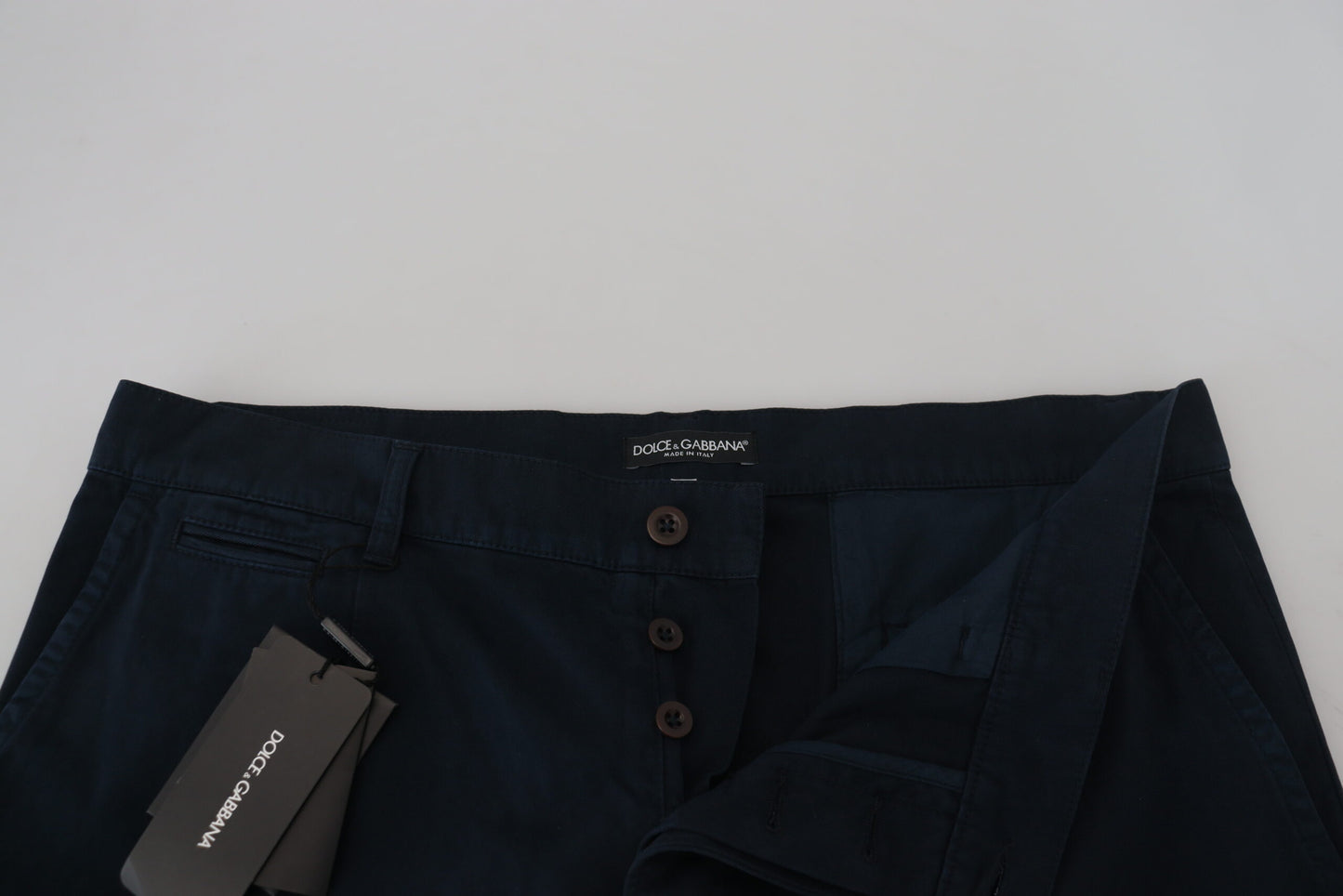 Pantaloni da uomo formali in cotone blu