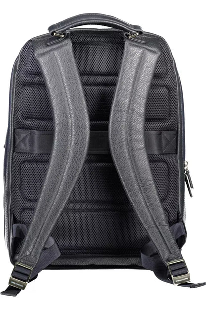 Piquadro Blauer Leder Herren Rucksack