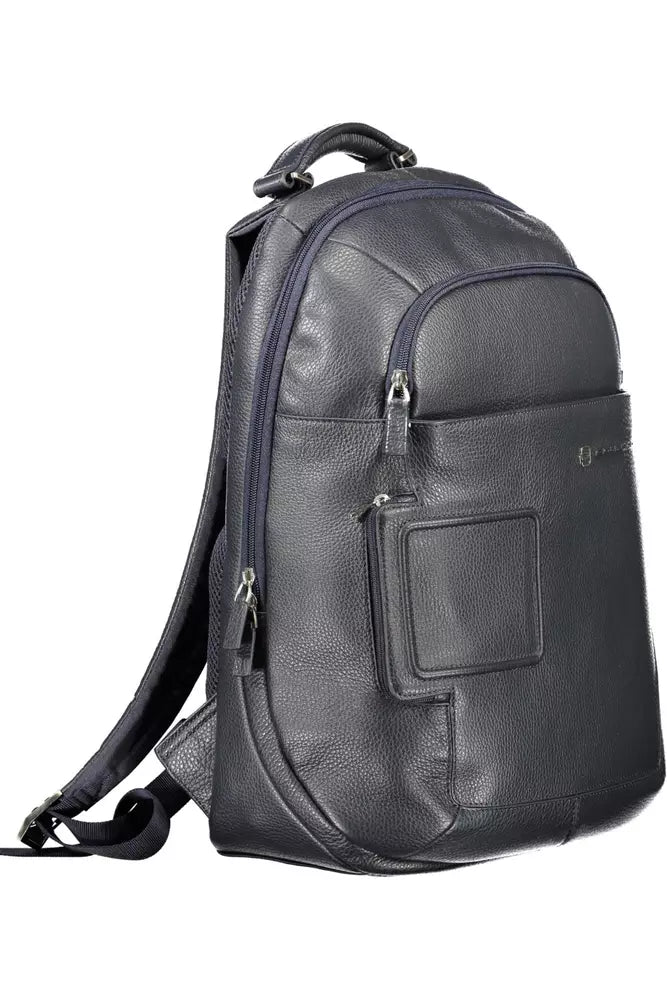 Piquadro Blauer Leder Herren Rucksack