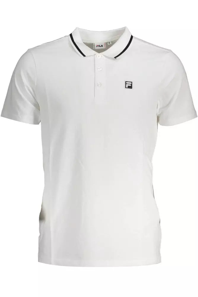 Fila Poloshirt aus weißer Baumwolle für Herren