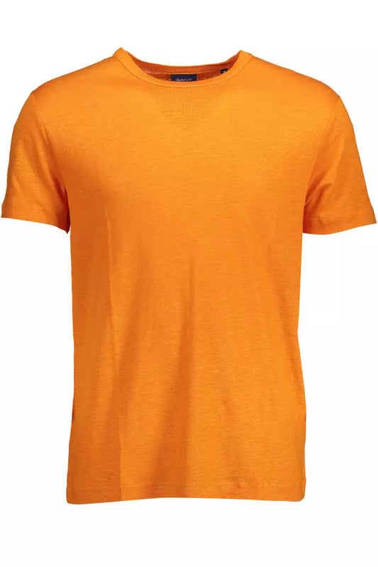 Gant – Oranges Leinen-T-Shirt für Herren