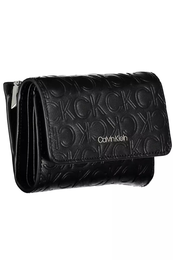 Calvin Klein Elegant Black Polyethylene Wallet with RFID Blocker