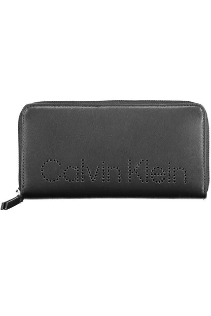 Calvin Klein – Schwarzes Polyethylen-Portemonnaie für Damen