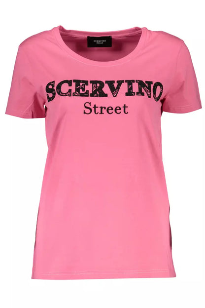 Scervino Street Rosa Baumwoll-T-Shirt für Damen