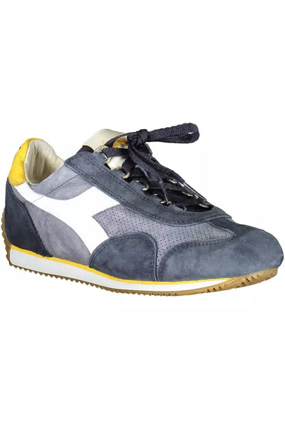 Diadora Blaue Ledersneaker für Damen