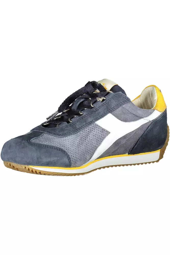 Diadora Blaue Ledersneaker für Damen